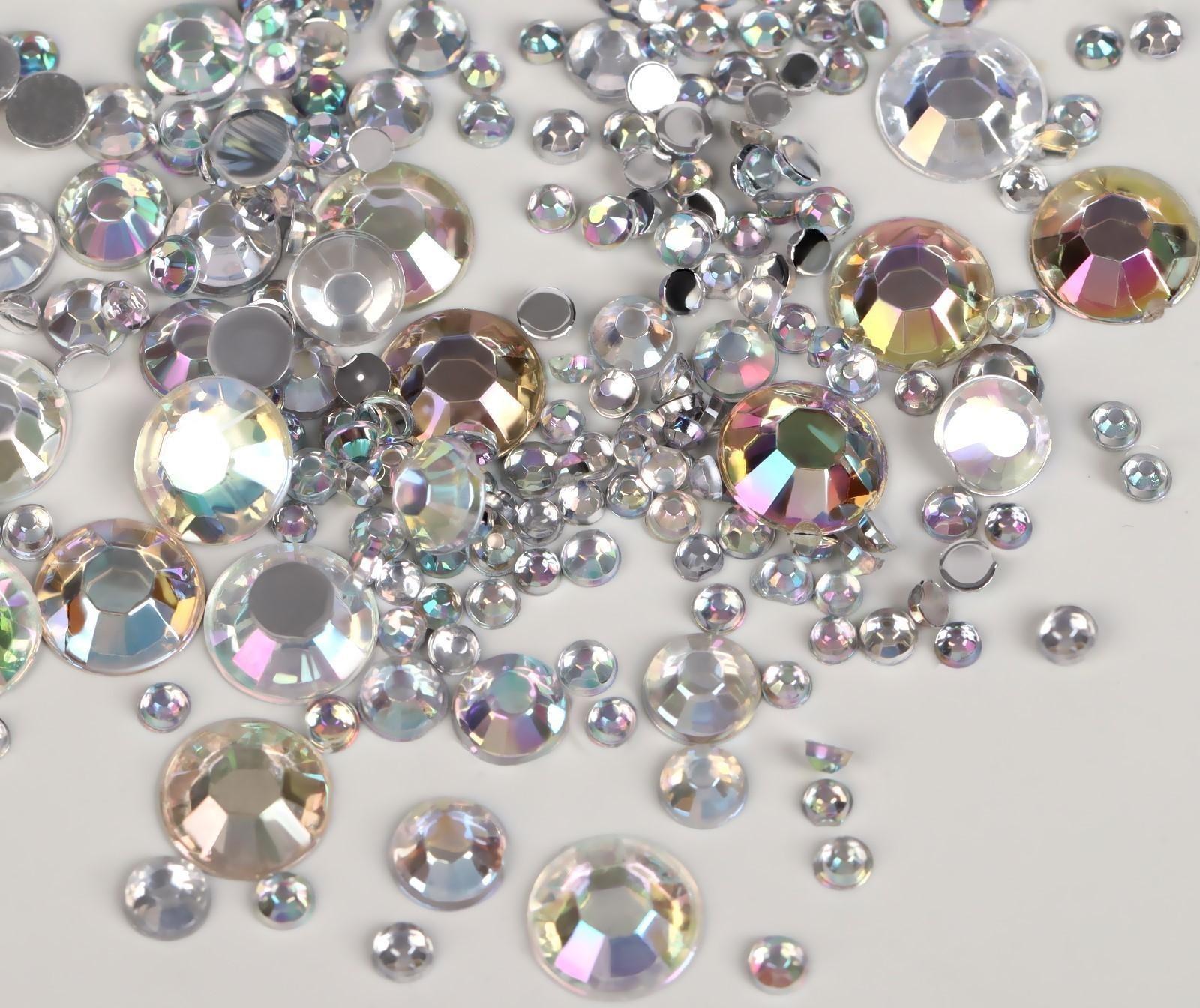 Стразы для декора, 1,5/2/2,5/3 мм, цвет серебристая голография