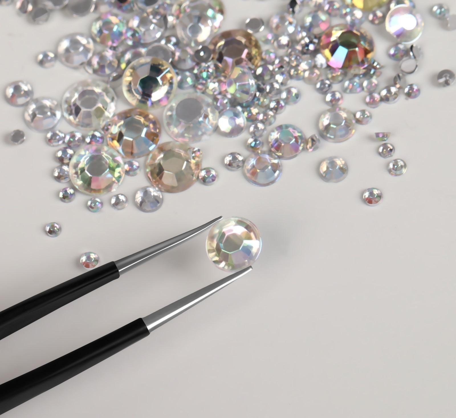 Стразы для декора, 1,5/2/2,5/3 мм, цвет серебристая голография