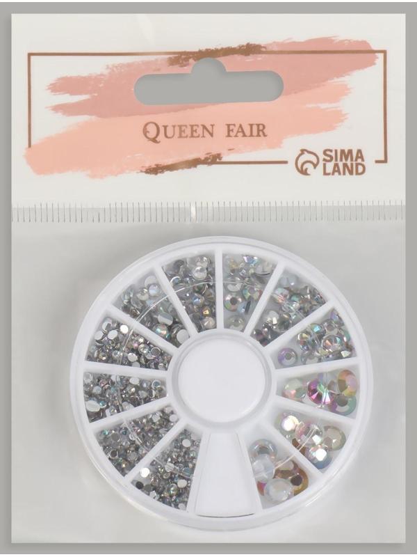 Стразы для декора, 1,5/2/2,5/3 мм, цвет серебристая голография