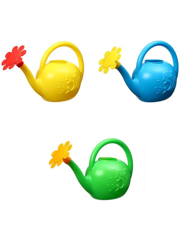 Лейка, 1.5 л, с рассеивателем, цвет МИКС, «Ромашка»