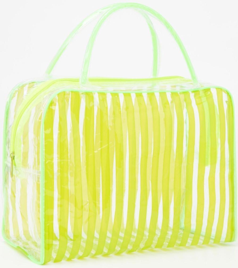 Косметичка на молнии, цвет зелёный