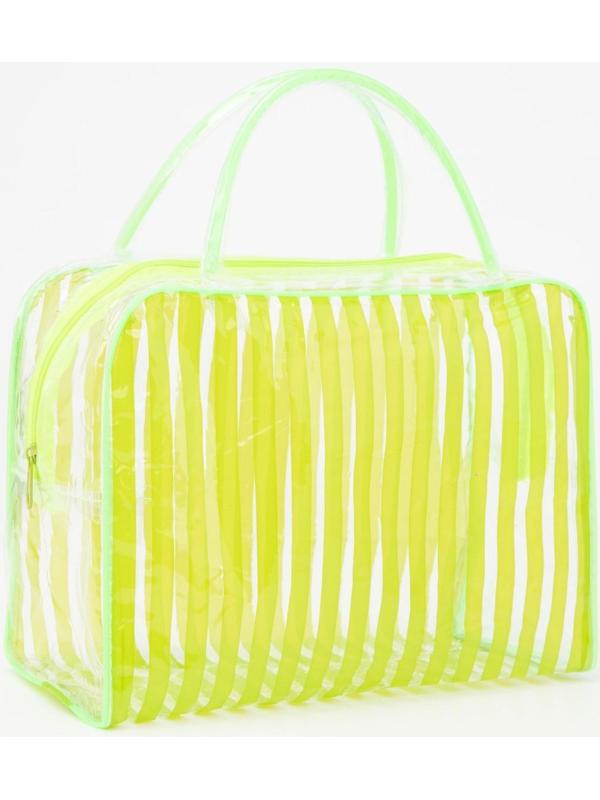 Косметичка на молнии, цвет зелёный