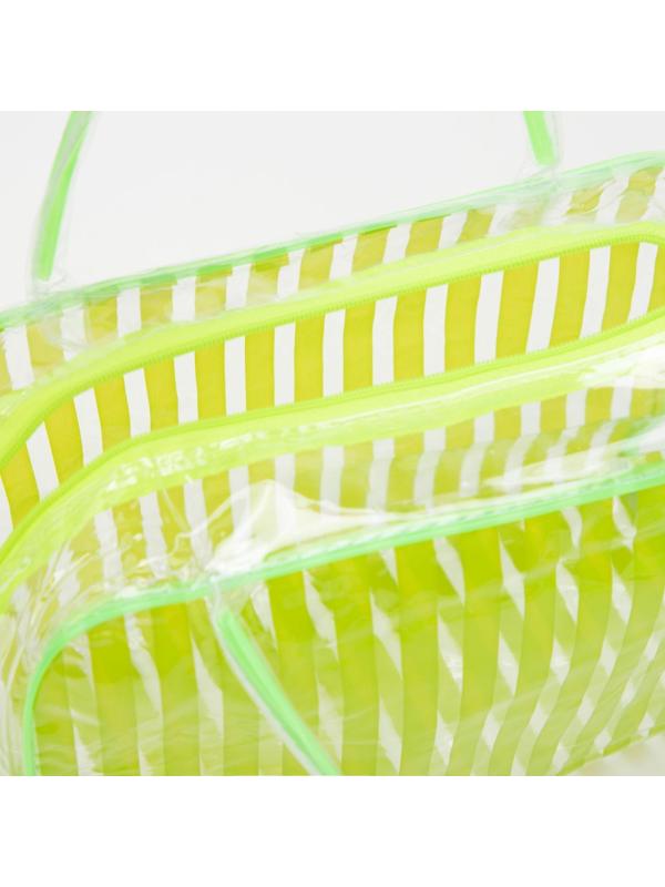 Косметичка на молнии, цвет зелёный