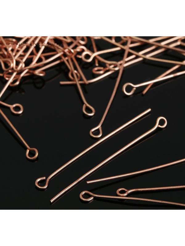 Штифт с петлёй СМ-1087, 4 см, упаковка 100 гр, цвет меди