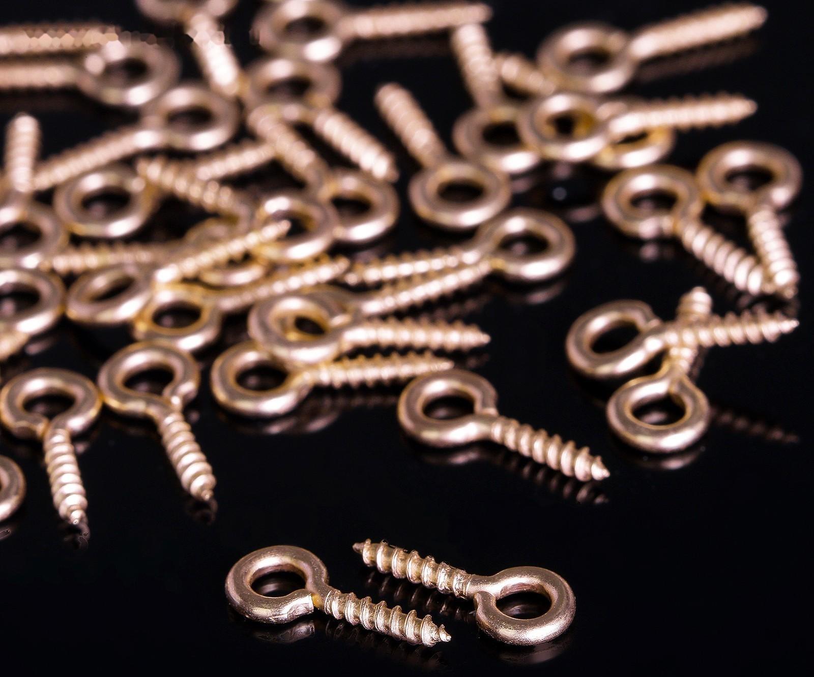 Держатель для кулона винтовой СМ-934, (набор 50шт) 1,2*0,5*0,1см, цвет меди