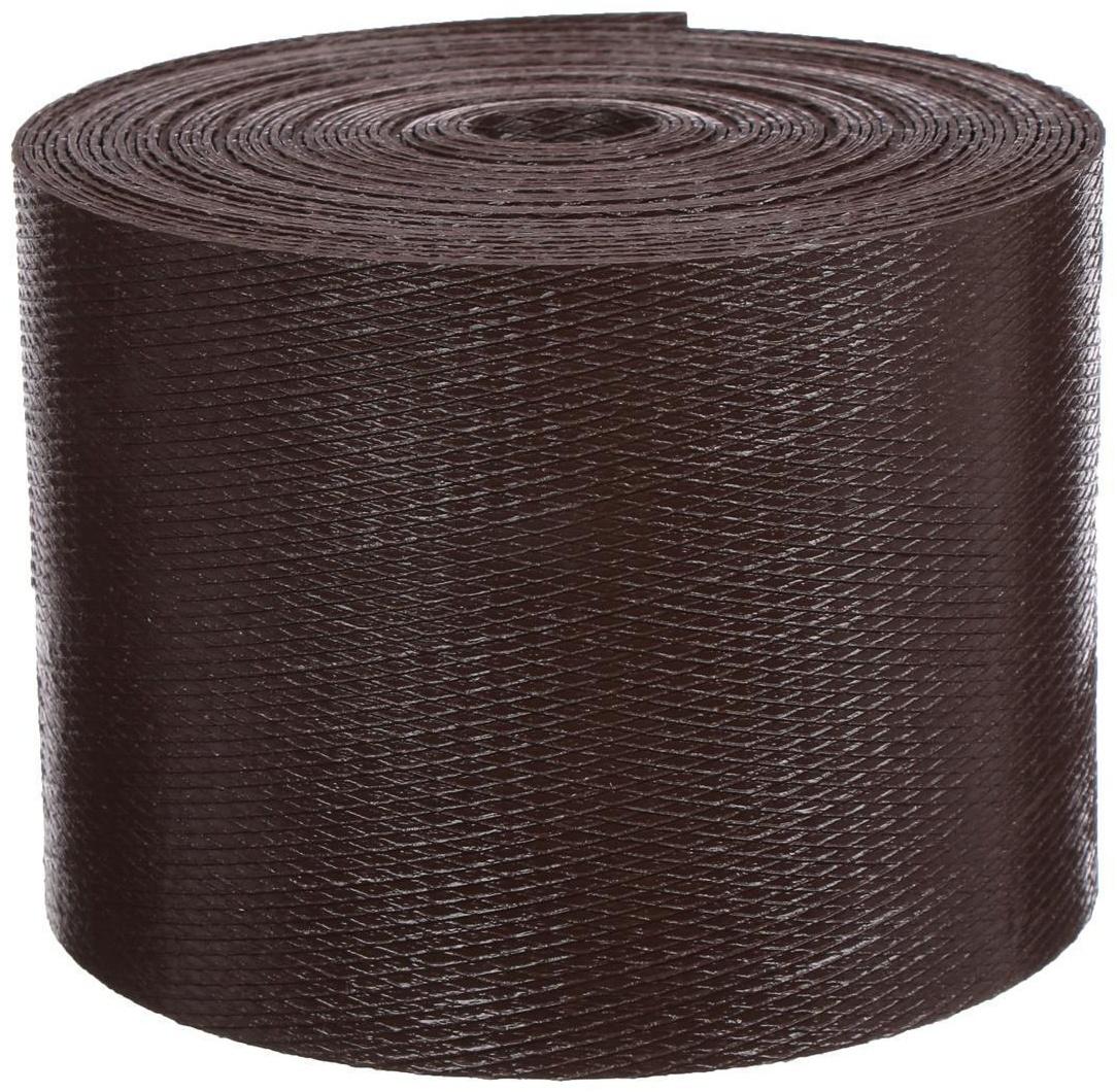 Лента бордюрная, 0.1 × 10 м, толщина 1.2 мм, пластиковая, коричневая, Greengo
