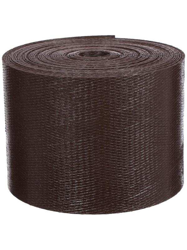 Лента бордюрная, 0.1 × 10 м, толщина 1.2 мм, пластиковая, коричневая, Greengo