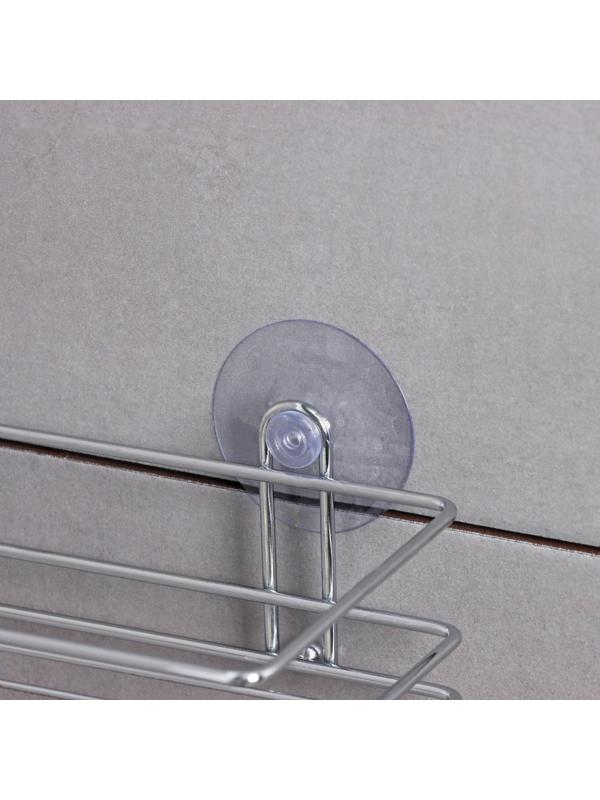 Полка на вакуумных присосках Доляна, 25×11×7 см