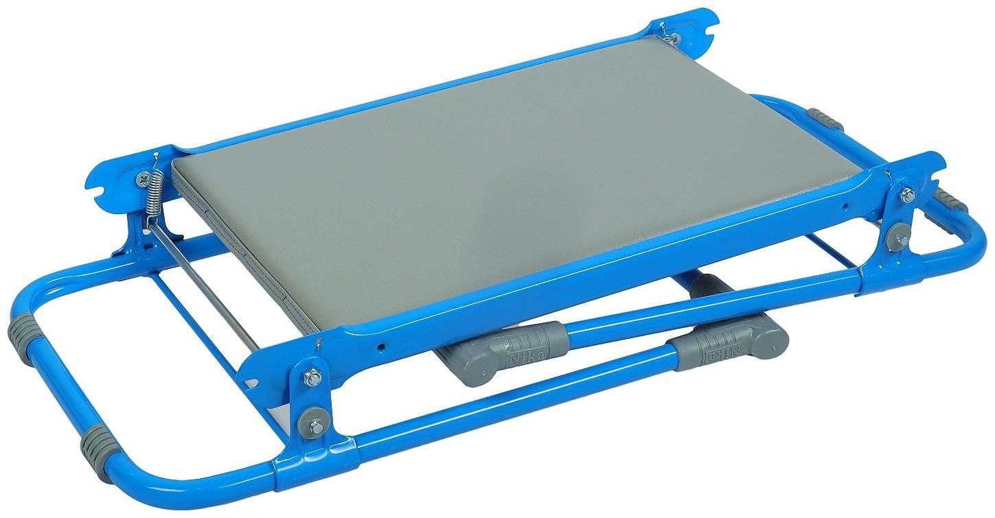 Скамейка-Перевертыш садовая складная 56х30х42,5 см, голубая, макс. нагрузка 100 кг