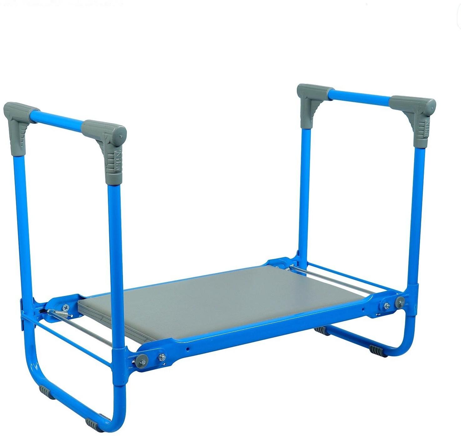 Скамейка-Перевертыш садовая складная 56х30х42,5 см, голубая, макс. нагрузка 100 кг