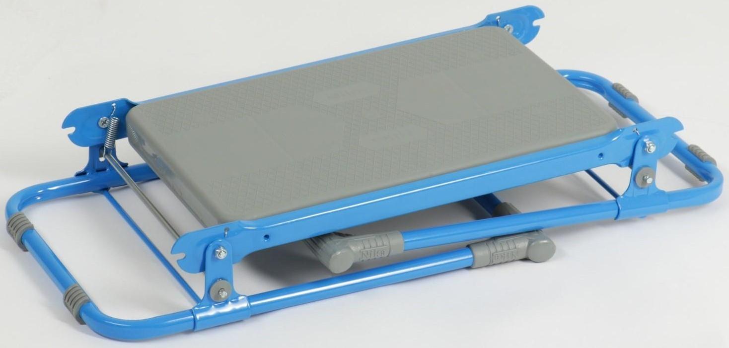 Скамейка-Перевертыш садовая складная 56х30х42,5 см, голубая, макс. нагрузка 100 кг