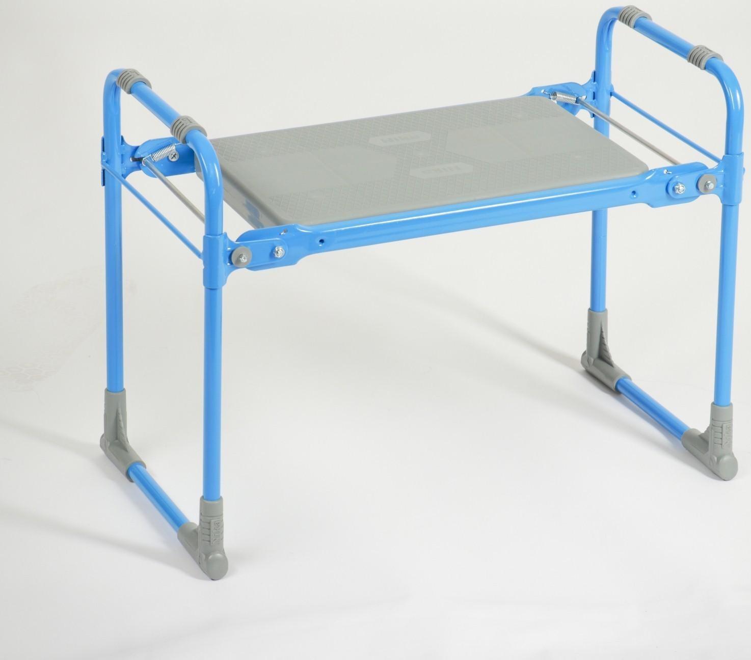 Скамейка-Перевертыш садовая складная 56х30х42,5 см, голубая, макс. нагрузка 100 кг