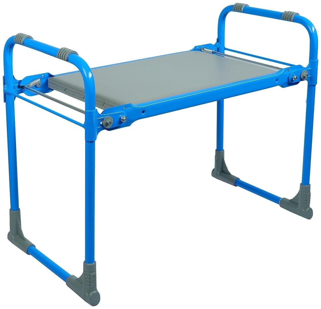 Скамейка-Перевертыш садовая складная 56х30х42,5 см, голубая, макс. нагрузка 100 кг