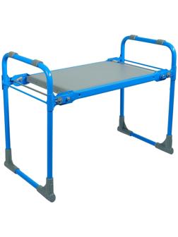 Скамейка-Перевертыш садовая складная 56х30х42,5 см, голубая, макс. нагрузка 100 кг