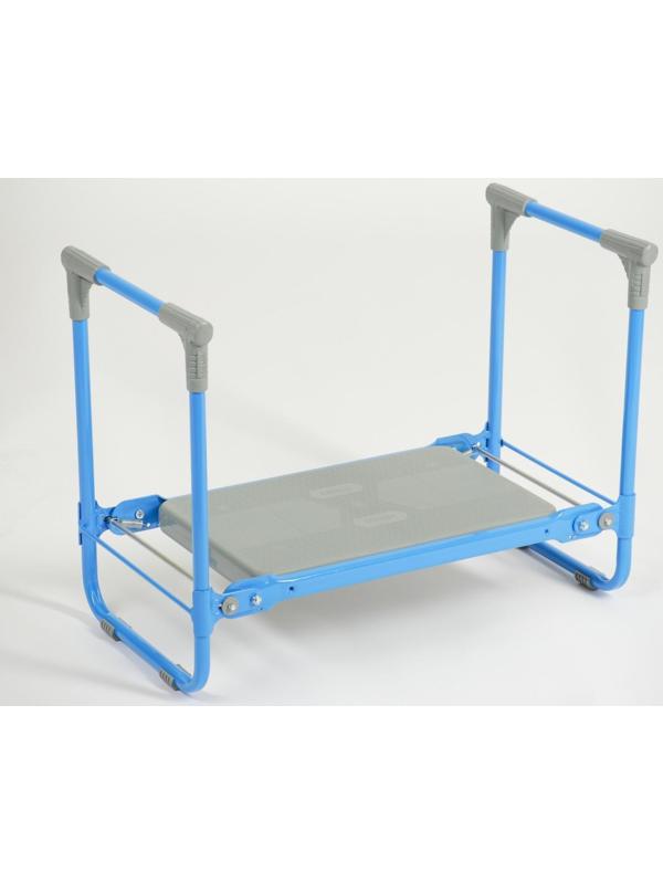 Скамейка-Перевертыш садовая складная 56х30х42,5 см, голубая, макс. нагрузка 100 кг