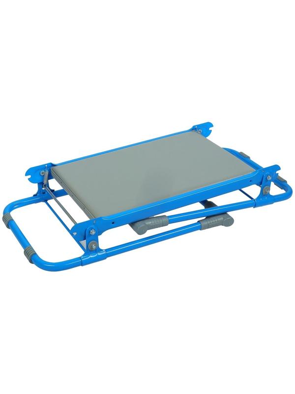 Скамейка-Перевертыш садовая складная 56х30х42,5 см, голубая, макс. нагрузка 100 кг