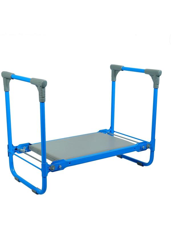 Скамейка-Перевертыш садовая складная 56х30х42,5 см, голубая, макс. нагрузка 100 кг