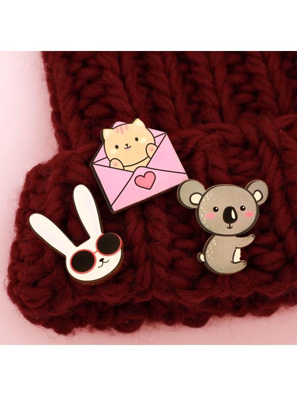 Значок в коробочке «Заяц» 5 х 4 см