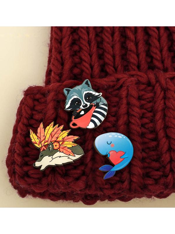 Значок в коробочке «Енот» 5 х 4 см