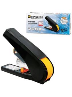 Степлер №24/6,23/13, до 100 листов, BRAUBERG Leistung, энергосберегающий