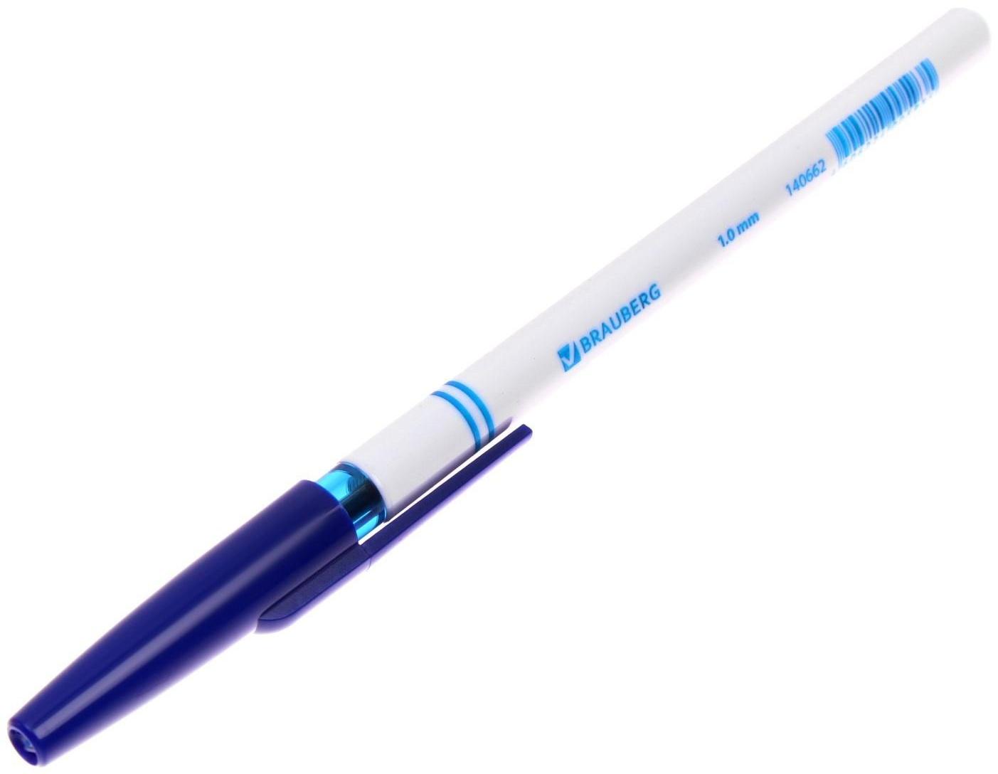 Ручка шариковая 1.0 мм, BRAUBERG, чернила синие