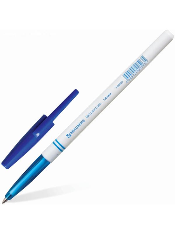 Ручка шариковая 1.0 мм, BRAUBERG, чернила синие