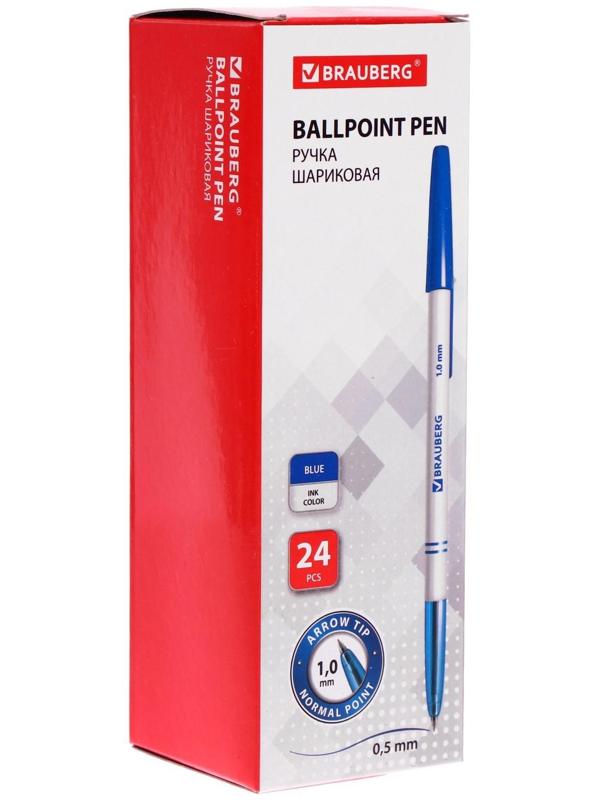 Ручка шариковая 1.0 мм, BRAUBERG, чернила синие