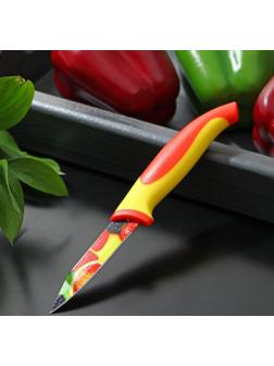 Нож кухонный с антиналипающим покрытием Доляна «Фрукты», лезвие 8 см