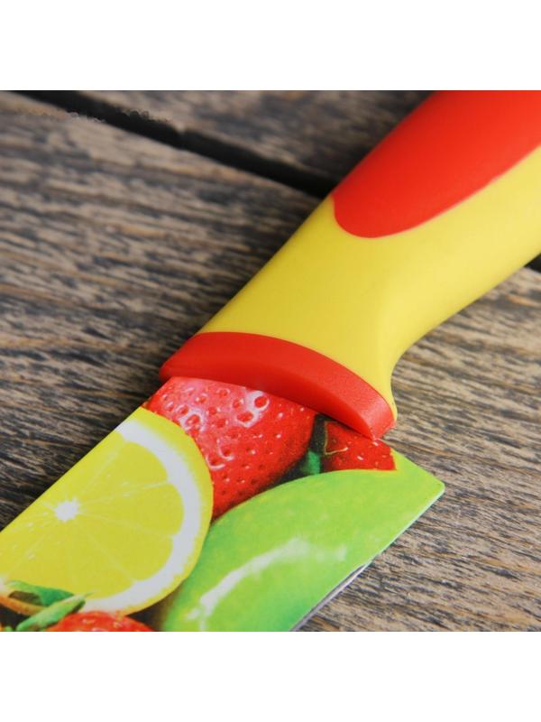 Нож кухонный с антиналипающим покрытием Доляна «Фрукты», лезвие 20 см