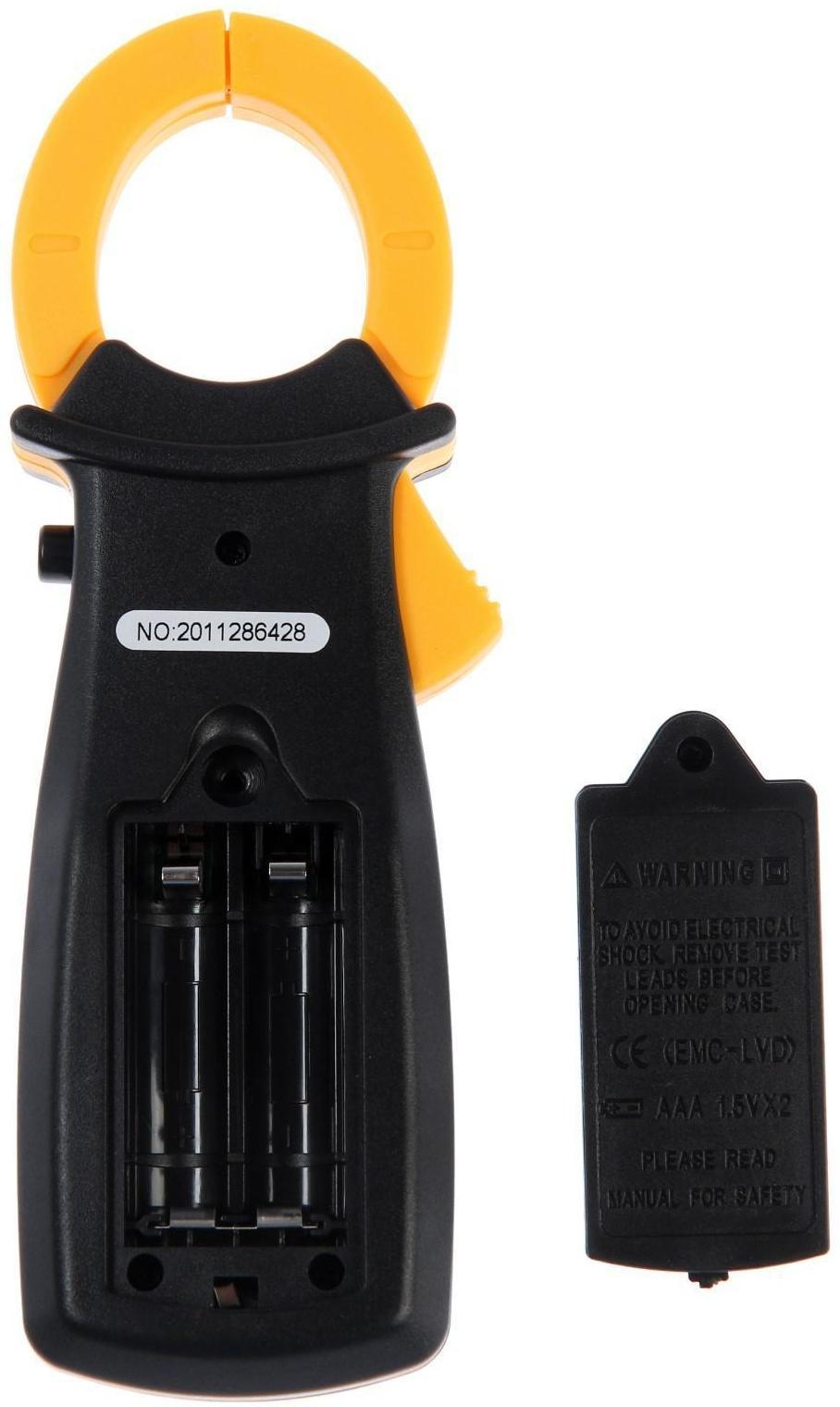 Токовые клещи ТУНДРА, DT3266L, ACV/DCV, ACA, 2KΩ-200MΩ, прозвон, подсветка