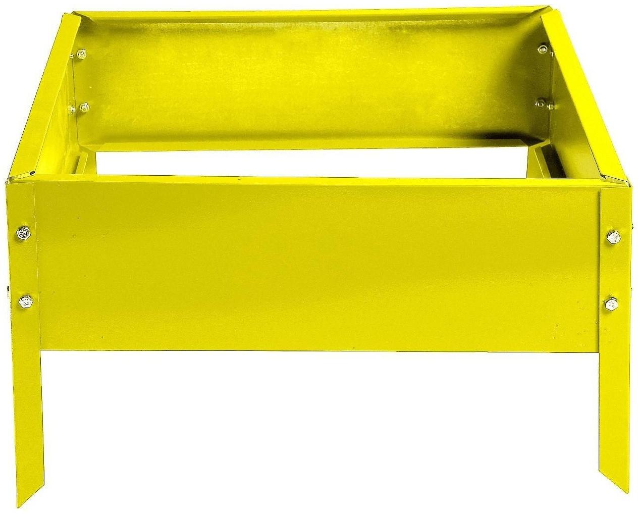 Клумба оцинкованная, 50 × 50 × 15 см, жёлтая, «Квадро», Greengo