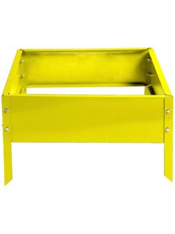 Клумба оцинкованная, 50 × 50 × 15 см, жёлтая, «Квадро», Greengo
