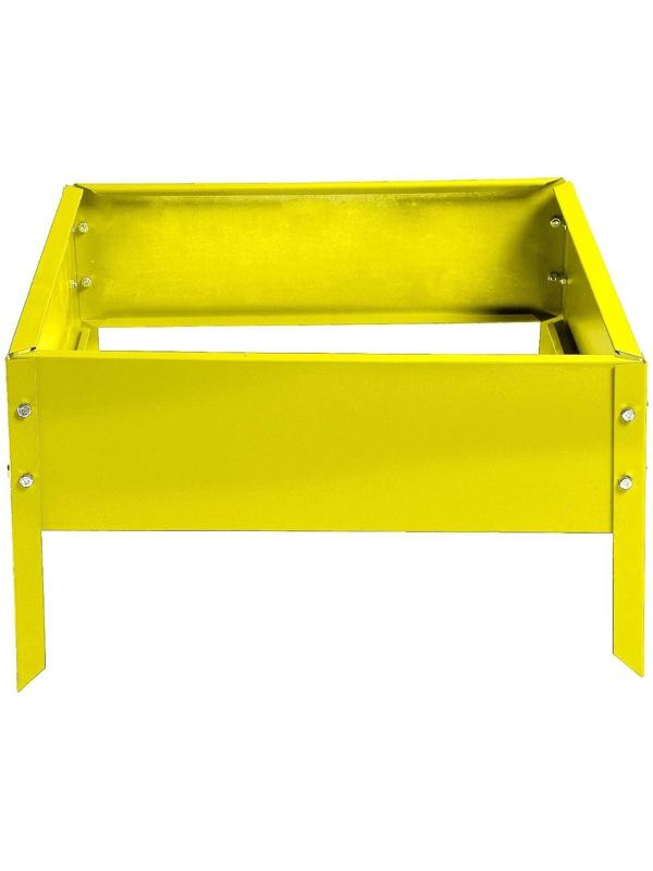 Клумба оцинкованная, 50 × 50 × 15 см, жёлтая, «Квадро», Greengo