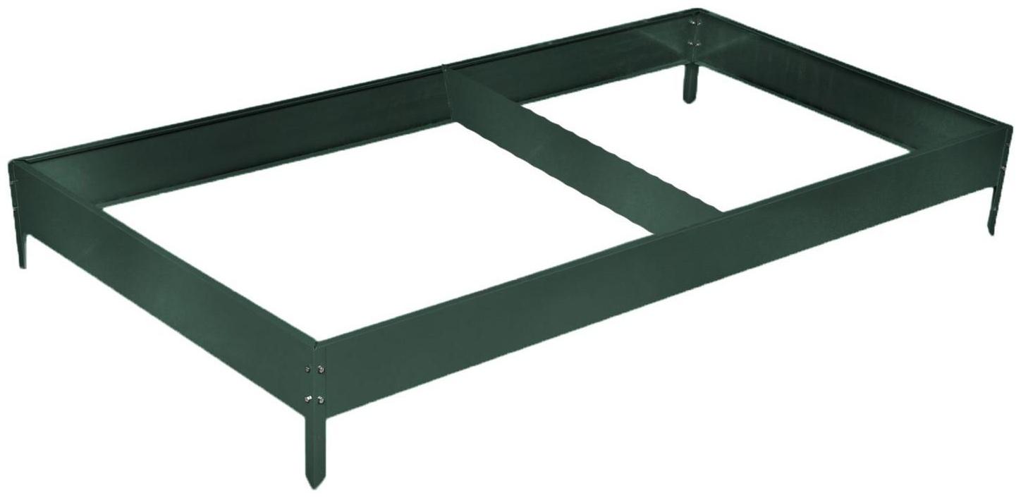 Грядка оцинкованная, 295 × 100 × 15 см, цвет зелёный мох, Greengo