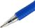 Ручка шариковая, автоматическая, 0.7 мм, корпус прозрачный, стержень синий, с резиновым держателем, масляная основа