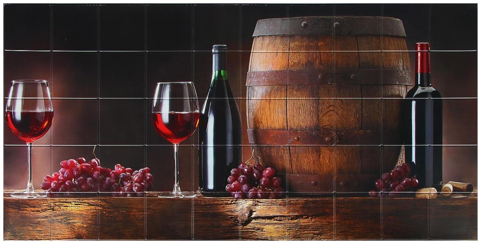 Панель ПВХ плитка Вино 485х960