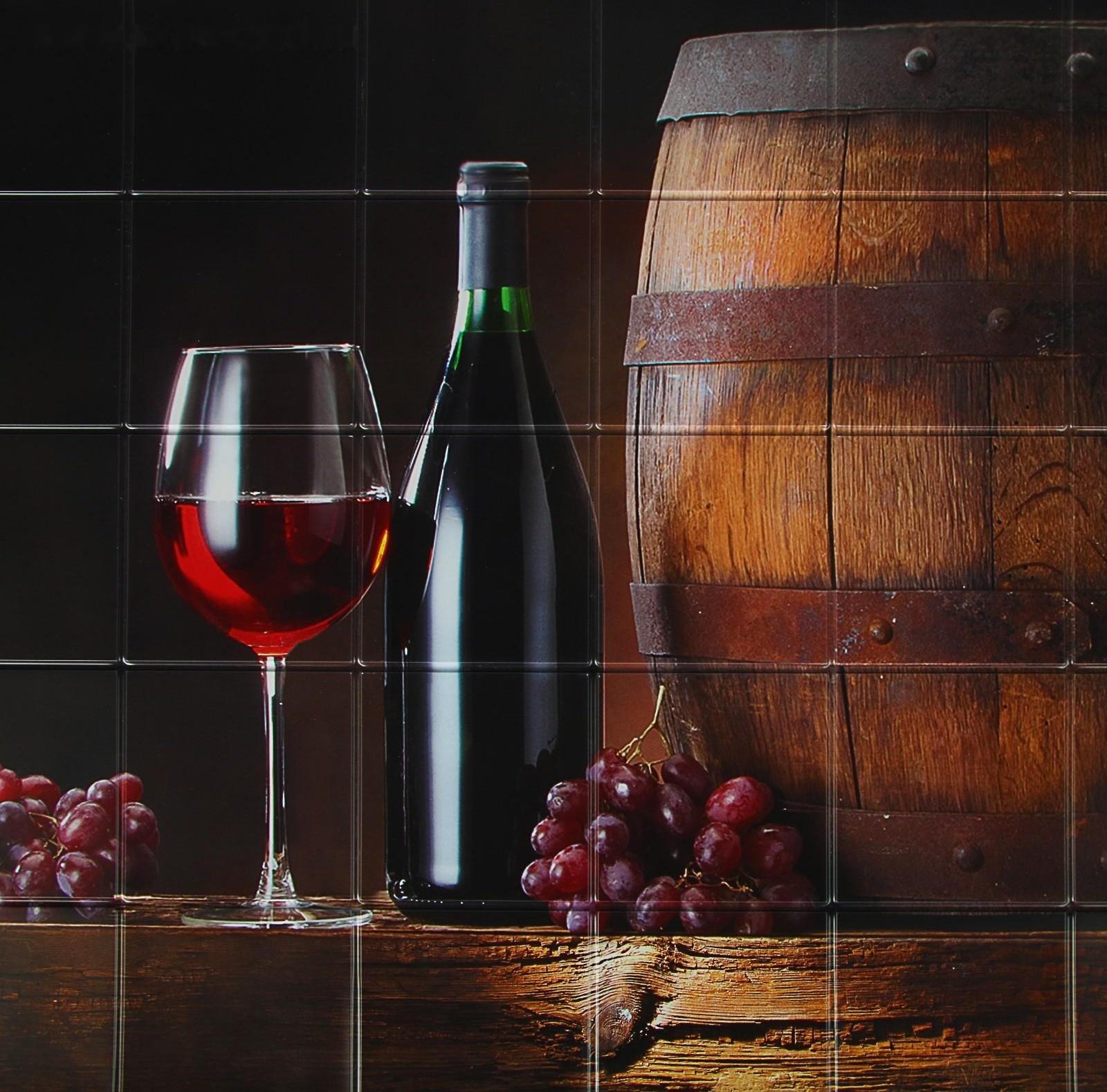 Панель ПВХ плитка Вино 485х960