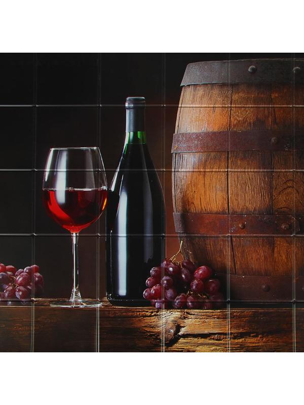 Панель ПВХ плитка Вино 485х960