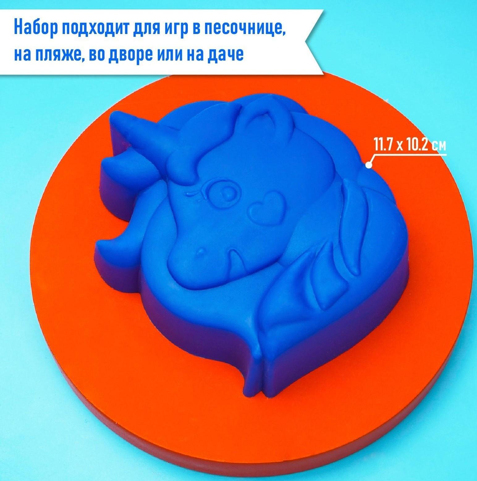 Набор для игры в песке №108 (3 формочки для песка, грабли, совок)