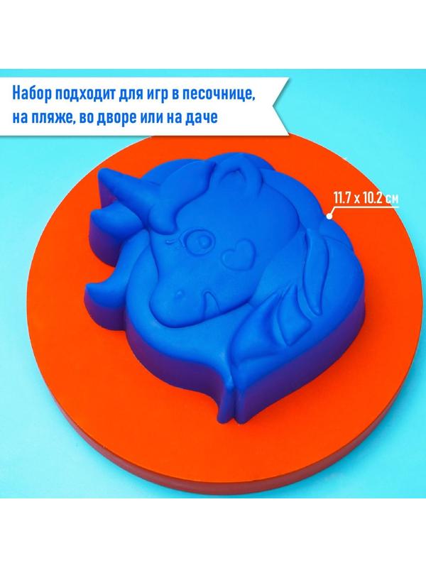 Набор для игры в песке №108 (3 формочки для песка, грабли, совок)