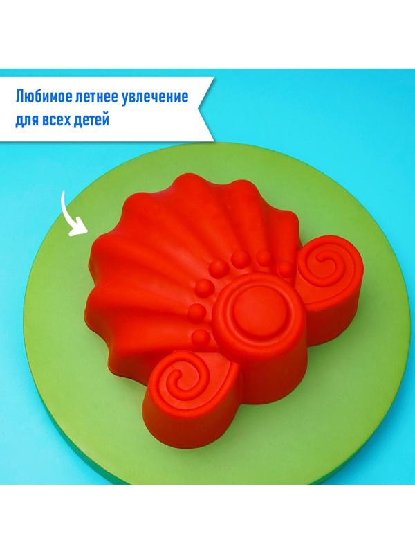 Набор для игры в песке №108 (3 формочки для песка, грабли, совок)