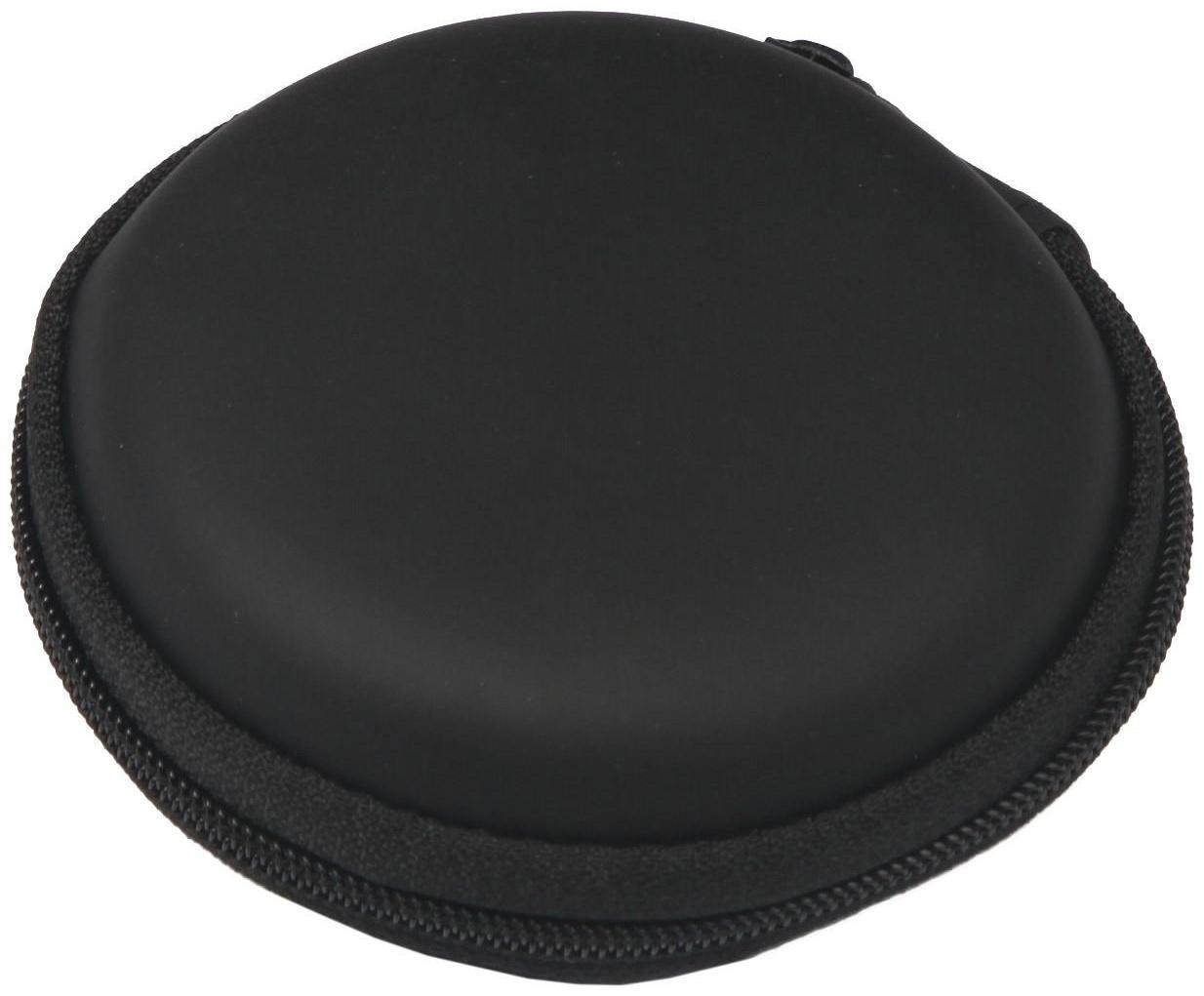 Футляр для наушников LuazON, круглый 8х8х3 см, кожзам