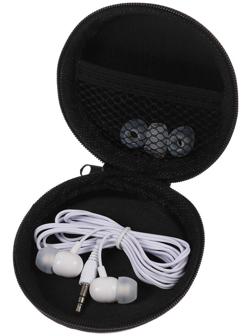 Футляр для наушников LuazON, круглый 8х8х3 см, кожзам