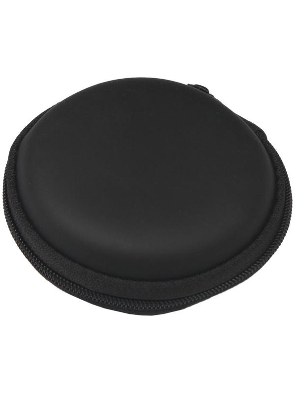 Футляр для наушников LuazON, круглый 8х8х3 см, кожзам