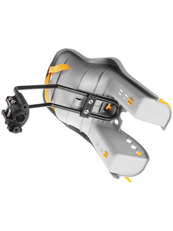 Велокресло переднее BQ-6, крепление на раму, цвет серый