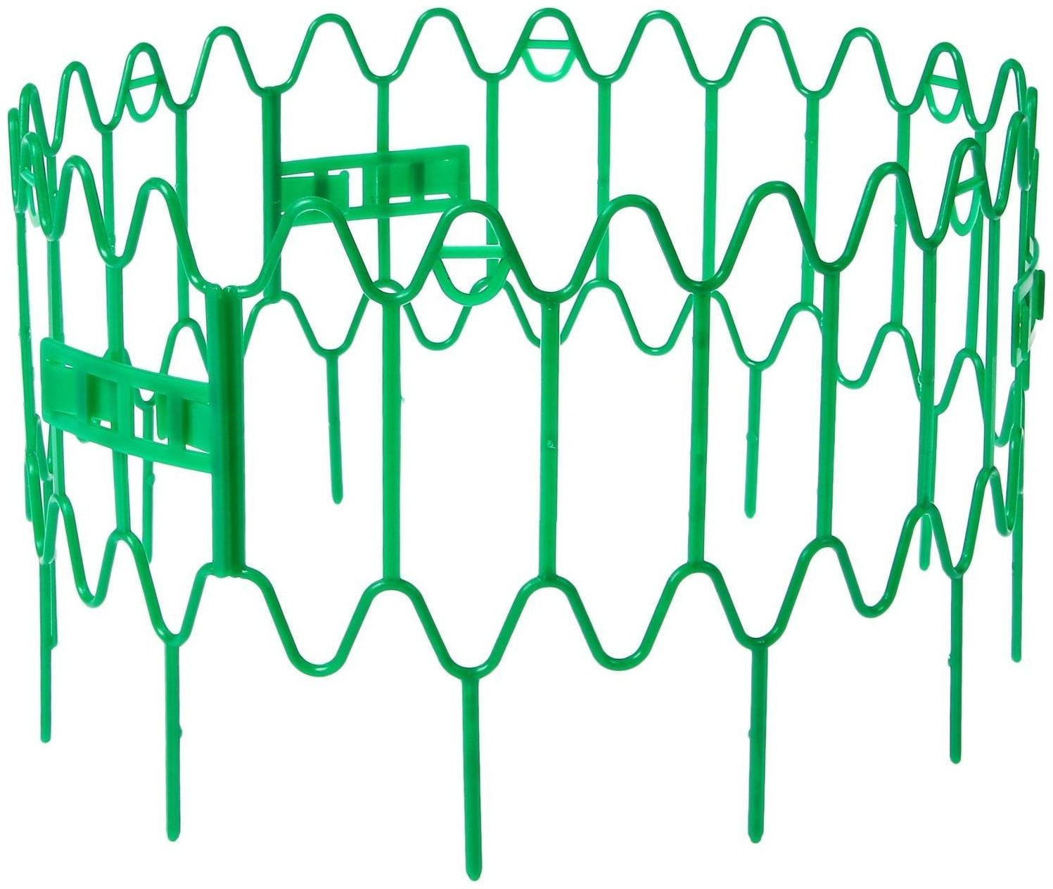 Кустодержатель для клубники, d = 15 см, h = 18 см, пластик, набор 10 шт., зелёный, «Волна»