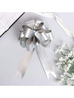 Бант-шар №3 простой серебряный