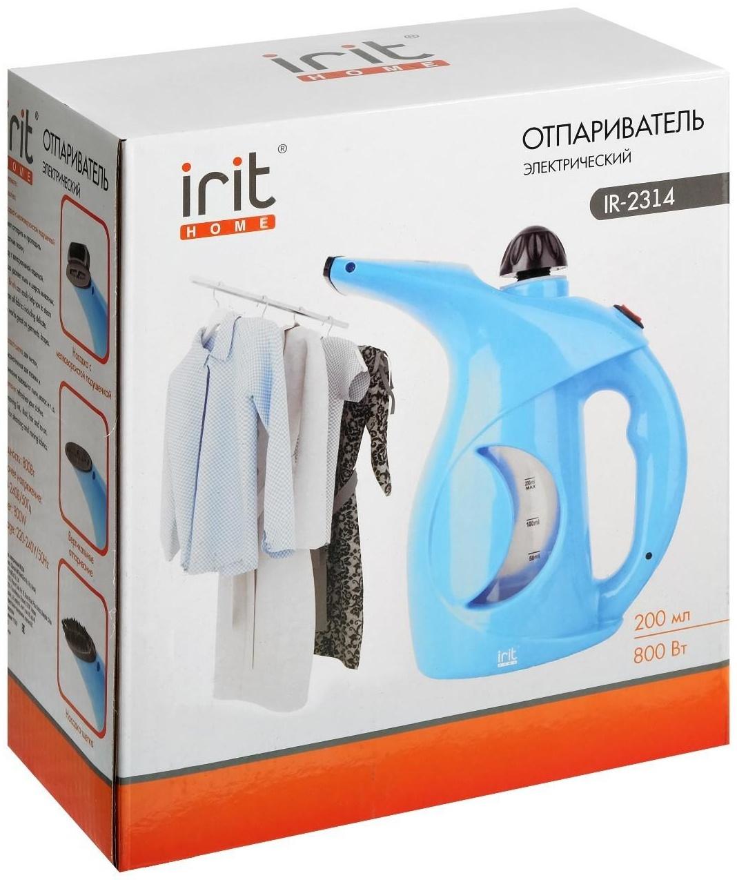Отпариватель Irit IR-2314, ручной, 800 Вт, 200 мл, 25 г/мин, синий