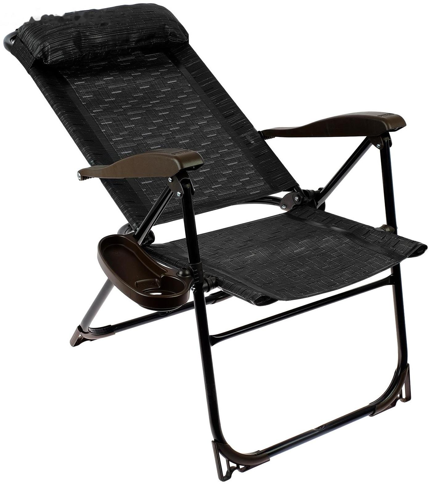 Кресло-шезлонг с полкой КШ2/5, р. 75 x 59 x 109 см, цвет венге