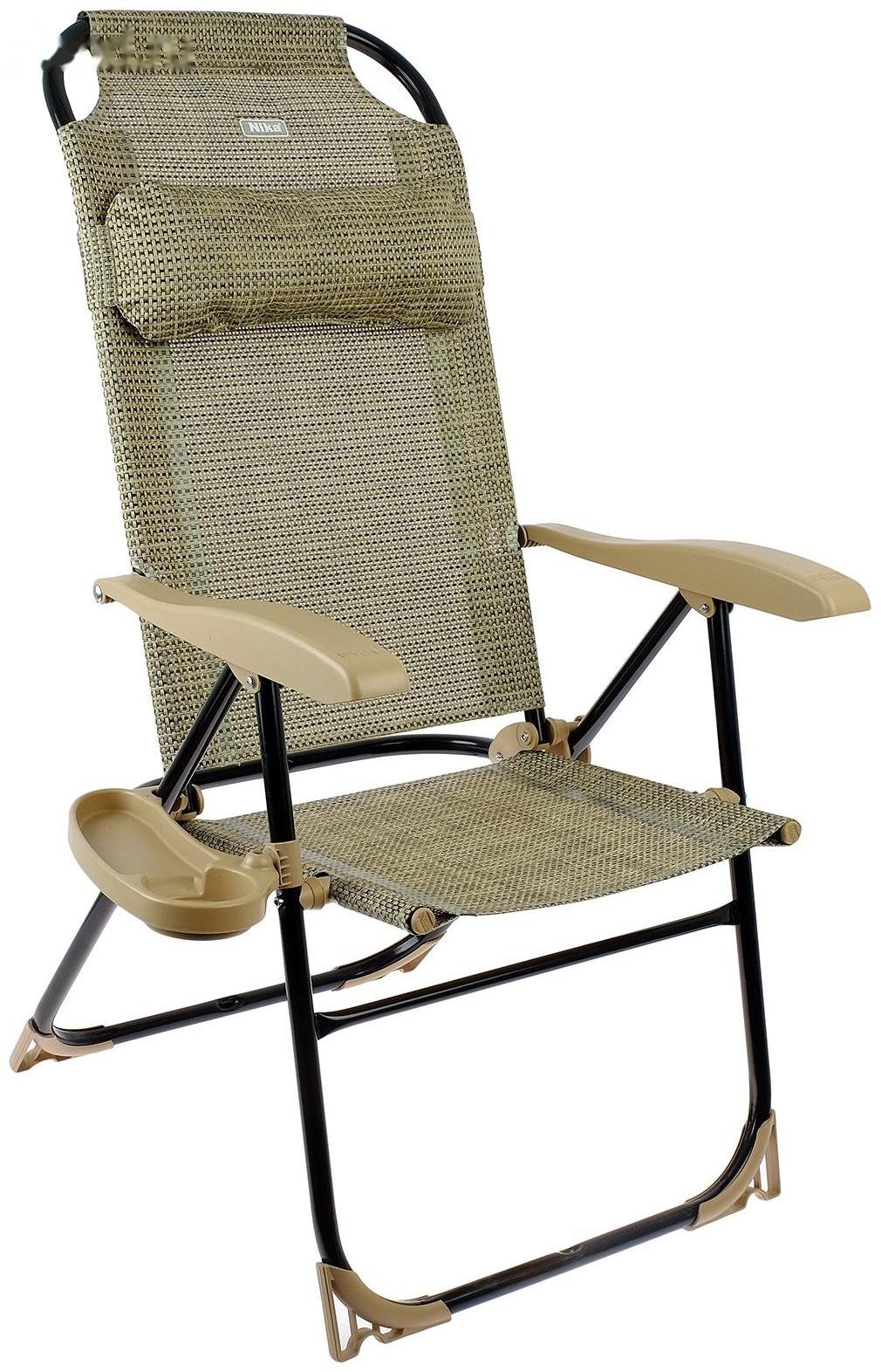 Кресло-шезлонг с полкой КШ2/3, р. 75 x 59 x 109 см, цвет ротанг